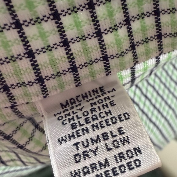 Ralph Lauren Classic Fit Button-Down Shirt Green Navy Check – Size L - Picture 7 of 9